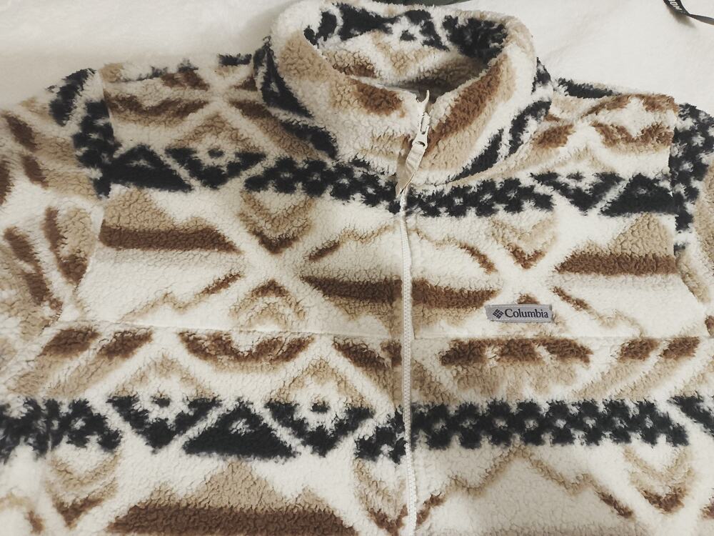 Columbia Woman’s 3X Sherpa Fleece Full Zip Jacket Aztec Gorpcore Outdoor